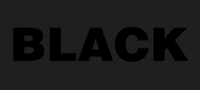black over black